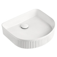Arch Fluted Above Counter Ceramic Basin